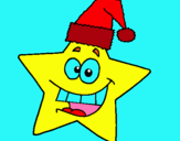 Dibujo estrella de navidad pintado por visevise