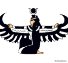 Dibujo Isis pintado por kikita
