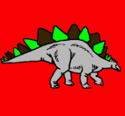Dibujo Stegosaurus pintado por riquelme