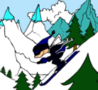 Dibujo Esquiador pintado por resistencia
