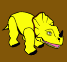 Dibujo Triceratops II pintado por chay