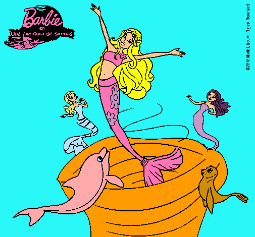 Barbie sirena contenta