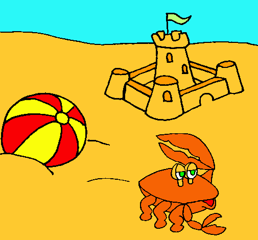 Dibujo Playa 2 pintado por Naiara2001