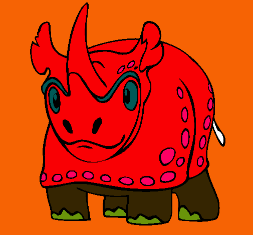 Dibujo Rinoceronte pintado por AndreaGGM