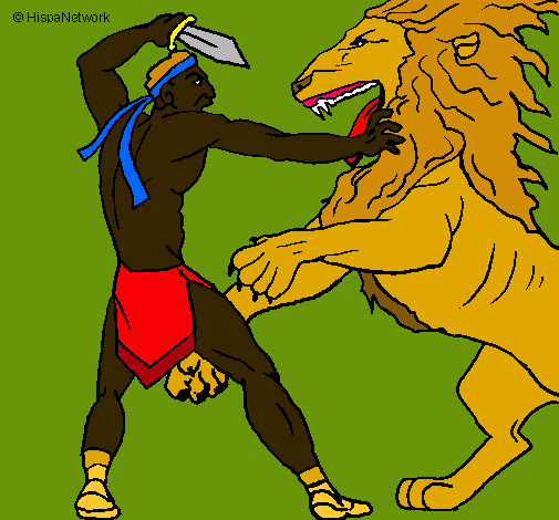 Gladiador contra león