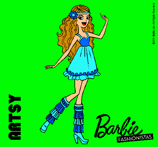 Dibujo Barbie Fashionista 1 pintado por ianna
