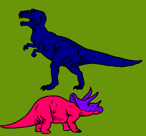 Triceratops y tiranosaurios rex