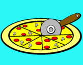 Dibujo Pizza pintado por jeidi
