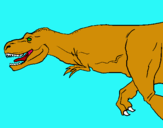 Dibujo Tiranosaurio rex pintado por animalword