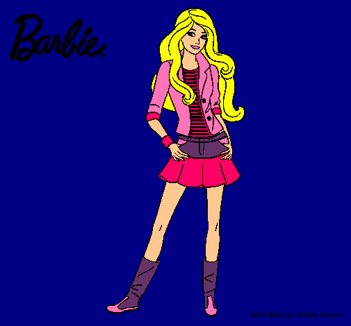 Dibujo Barbie juvenil pintado por ianna