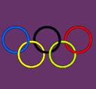 Dibujo Anillas de los juegos olimpícos pintado por Federica