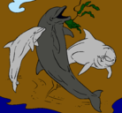 Dibujo Delfines jugando pintado por xiimeenaa
