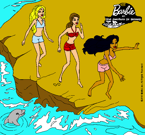 Barbie y sus amigas en la playa