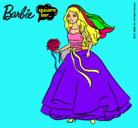 Dibujo Barbie vestida de novia pintado por axel21boyfro