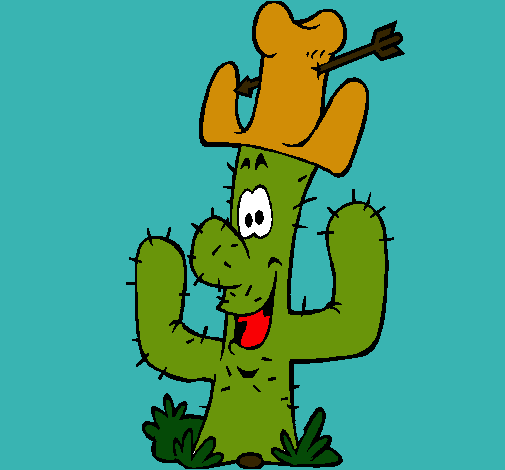 Cactus con sombrero