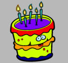 Dibujo Pastel de cumpleaños 2 pintado por JADELIN