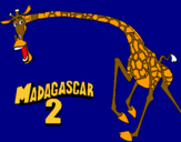 Dibujo Madagascar 2 Melman 2 pintado por marielis