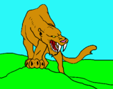 Dibujo Tigre con afilados colmillos pintado por animalword