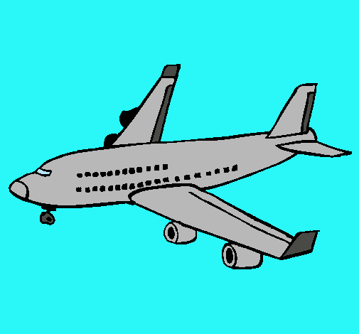 Dibujo Avión de pasajeros pintado por fher125