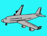 Dibujo Avión de pasajeros pintado por fher125