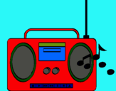 Dibujo Radio cassette 2 pintado por radio874