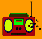 Dibujo Radio cassette 2 pintado por TOMILLO