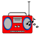 Dibujo Radio cassette 2 pintado por  laloo