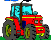 Dibujo Tractor en funcionamiento pintado por yawucyue6r7v
