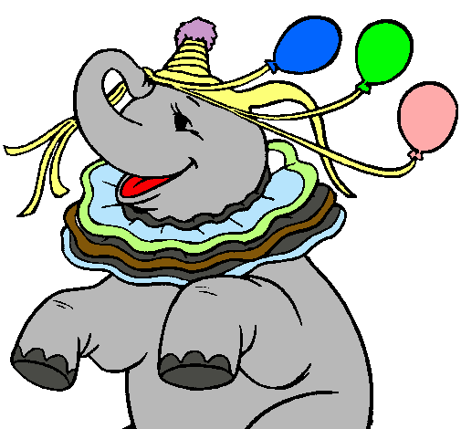 Elefante con 3 globos