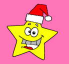 Dibujo estrella de navidad pintado por bolaloca