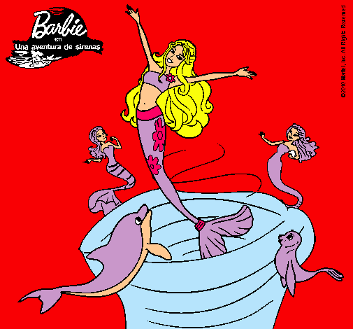 Barbie sirena contenta