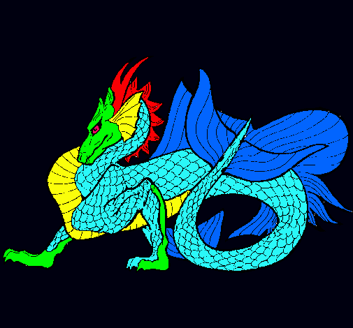 Dibujo Dragón de mar pintado por animalword