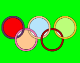 Dibujo Anillas de los juegos olimpícos pintado por uuuuuuuuuuuu