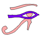 Dibujo Ojo Horus pintado por juui