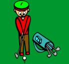 Dibujo Jugador de golf II pintado por calzapa