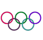 Dibujo Anillas de los juegos olimpícos pintado por FRANKI