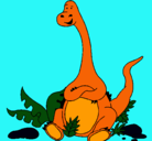 Dibujo Diplodocus sentado pintado por JEFFER