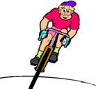 Dibujo Ciclista con gorra pintado por hectorete