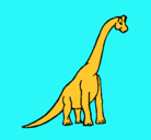 Dibujo Braquiosaurio pintado por Alei 