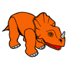 Dibujo Triceratops II pintado por rabia