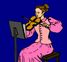 Dibujo Dama violinista pintado por karli