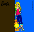 Dibujo Barbie con cazadora de cuadros pintado por natalietta