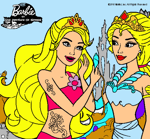 Barbie se despiede de la reina sirena