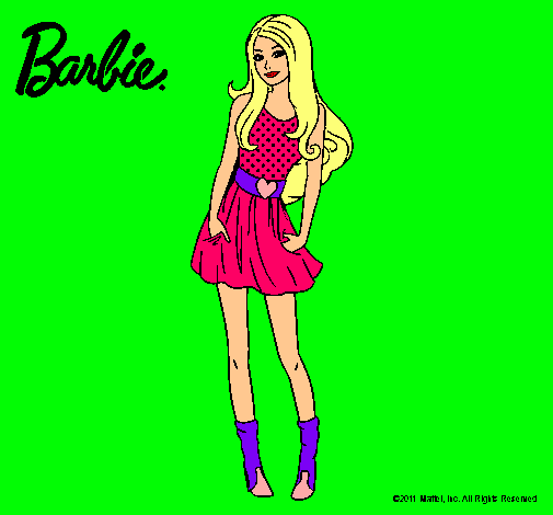 Dibujo Barbie veraniega pintado por Thiiaree