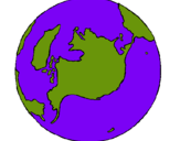 Dibujo Planeta Tierra pintado por peke113