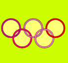 Dibujo Anillas de los juegos olimpícos pintado por layl