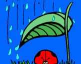 Dibujo Mariquita protegida de la lluvia pintado por may45