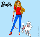 Dibujo Barbie con look moderno pintado por fanity