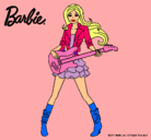 Dibujo Barbie guitarrista pintado por CARTER