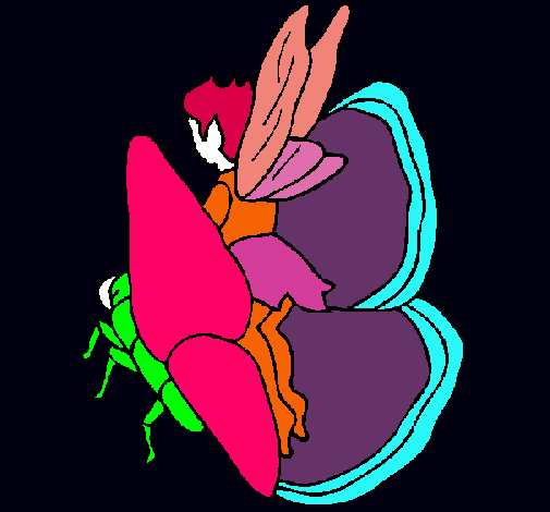 Duende y mariposa